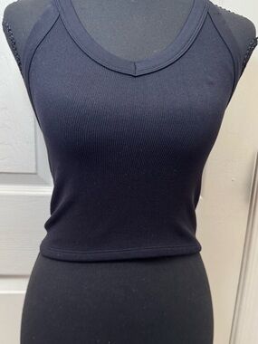 Sincerely Jules Black Ribbed Tank Top